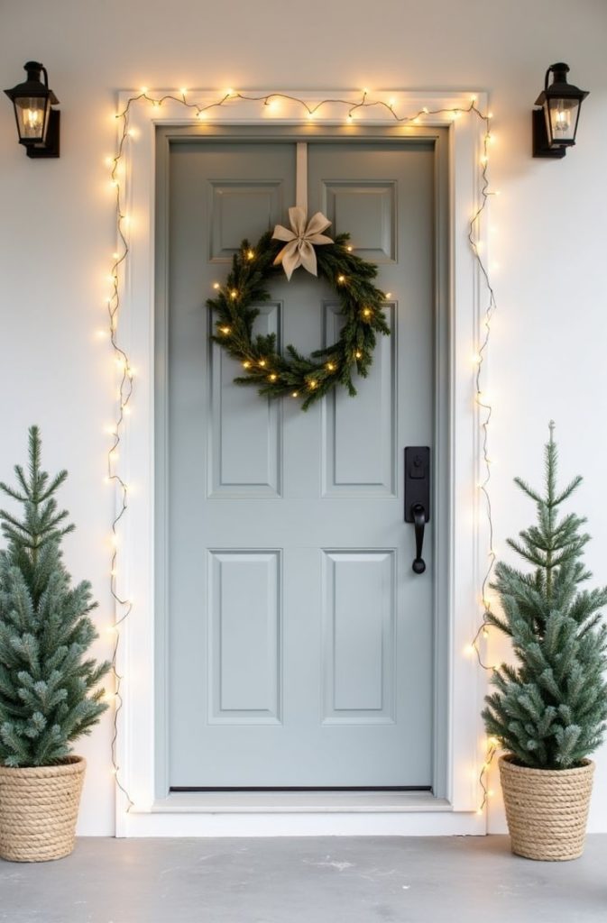 Minimalist Christmas Entryway Decor
