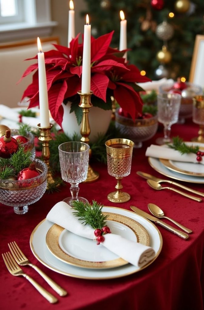 Modern Christmas Table Setting with Minimalist Charm