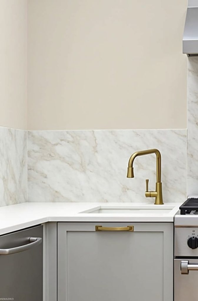 Modern Kitchen Wall Colors with Neutral Warmth