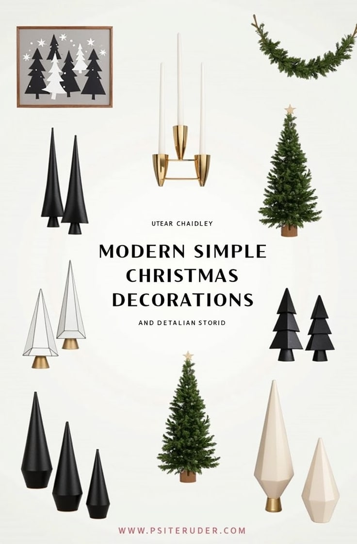 Modern Simple Christmas Decorations Sleek and Stylish-min