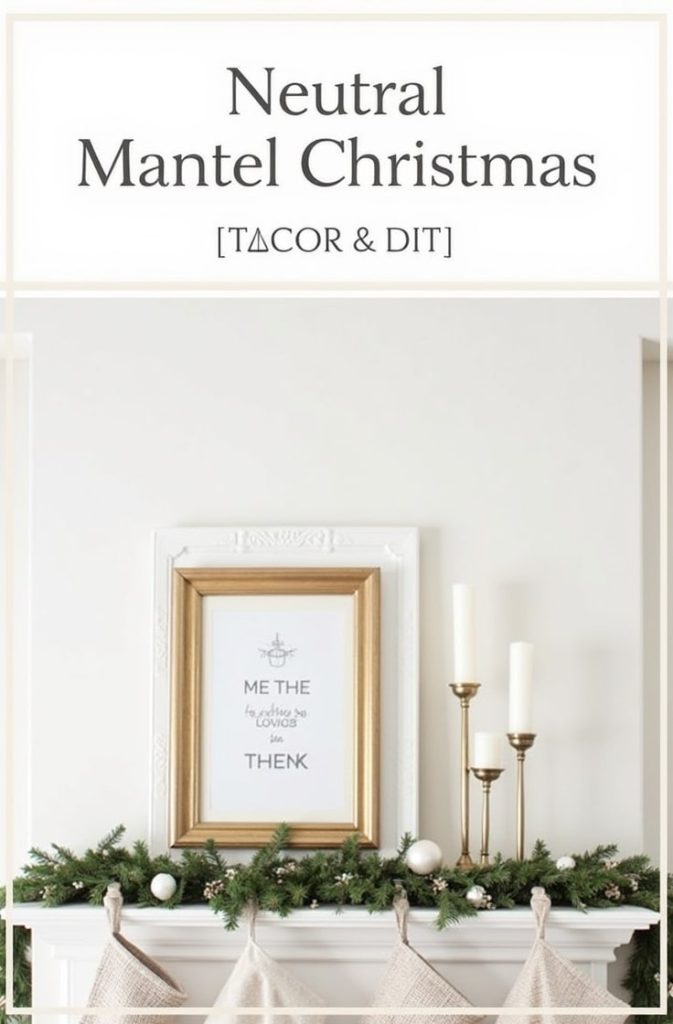 Neutral Christmas Mantel Decor Ideas 🕯️