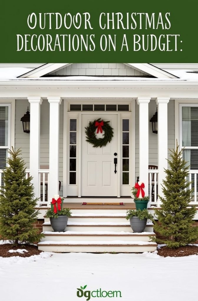 Outdoor Christmas Decorations on a Budget