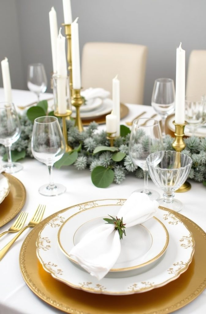 Outdoor Christmas Dining Setup