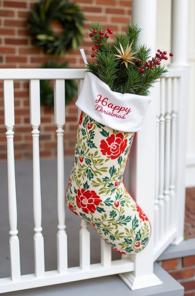 Outdoor Christmas Stockings and Hanging Decor