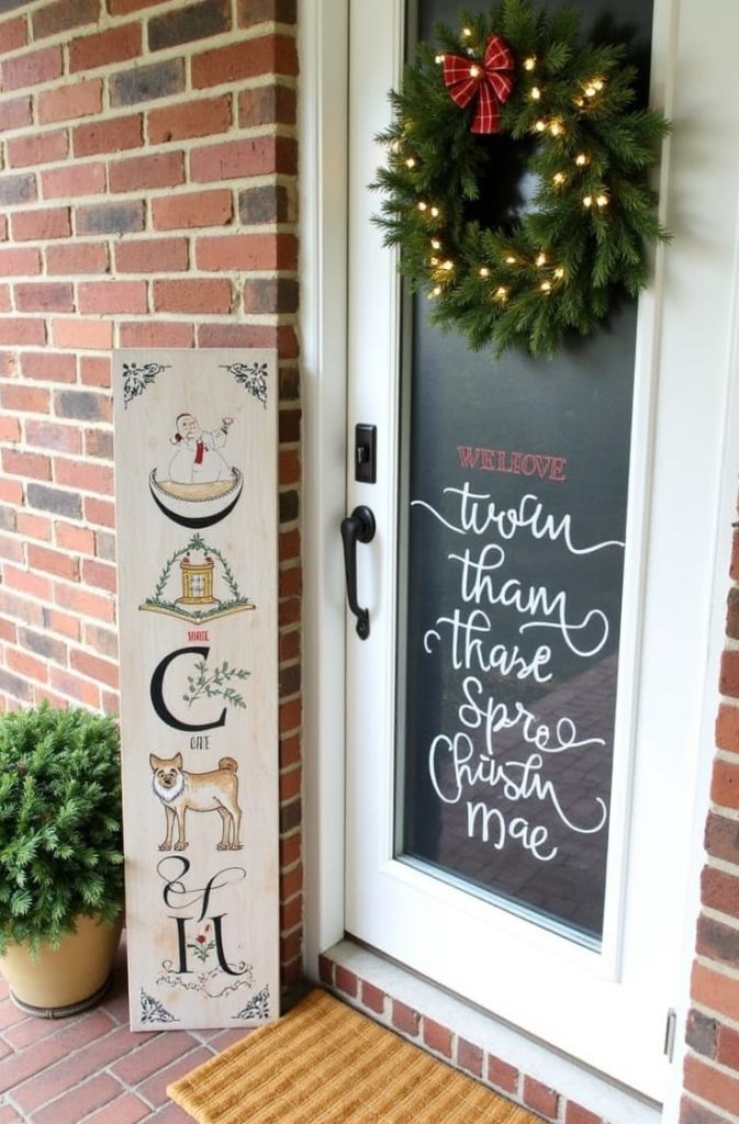 Outdoor Holiday Signage and Chalkboards