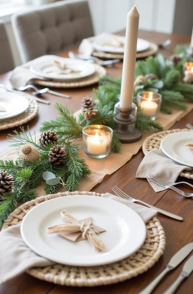 Personalized Christmas Table Setting for Family and Friends