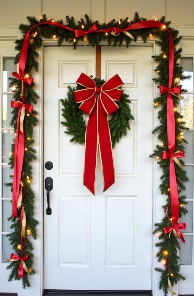 Red and Gold Ribbon Accents