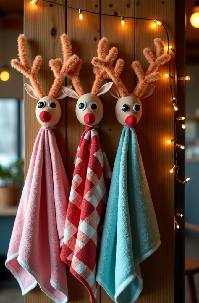 Reindeer Towel Hooks