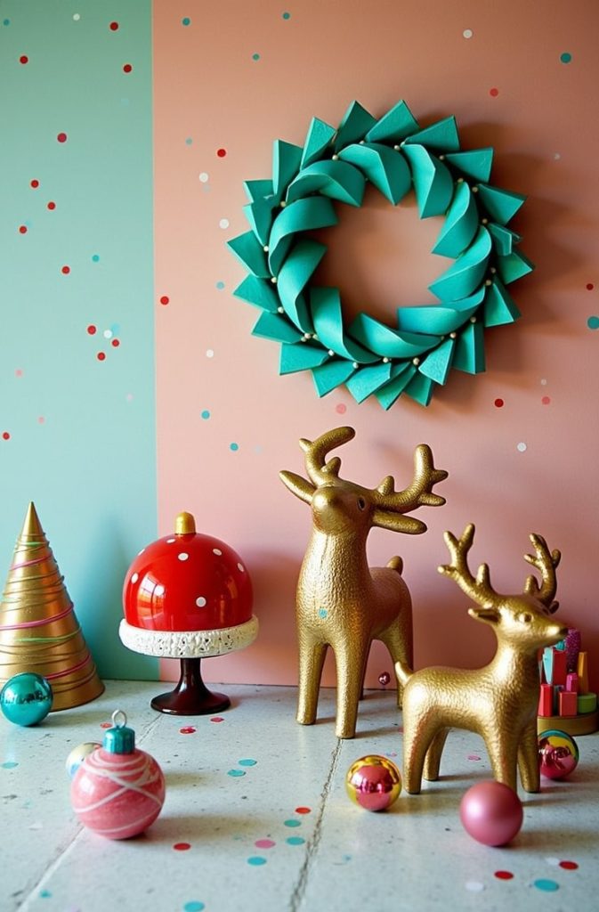 Retro Holiday Decorations: A Playful Pop of Color