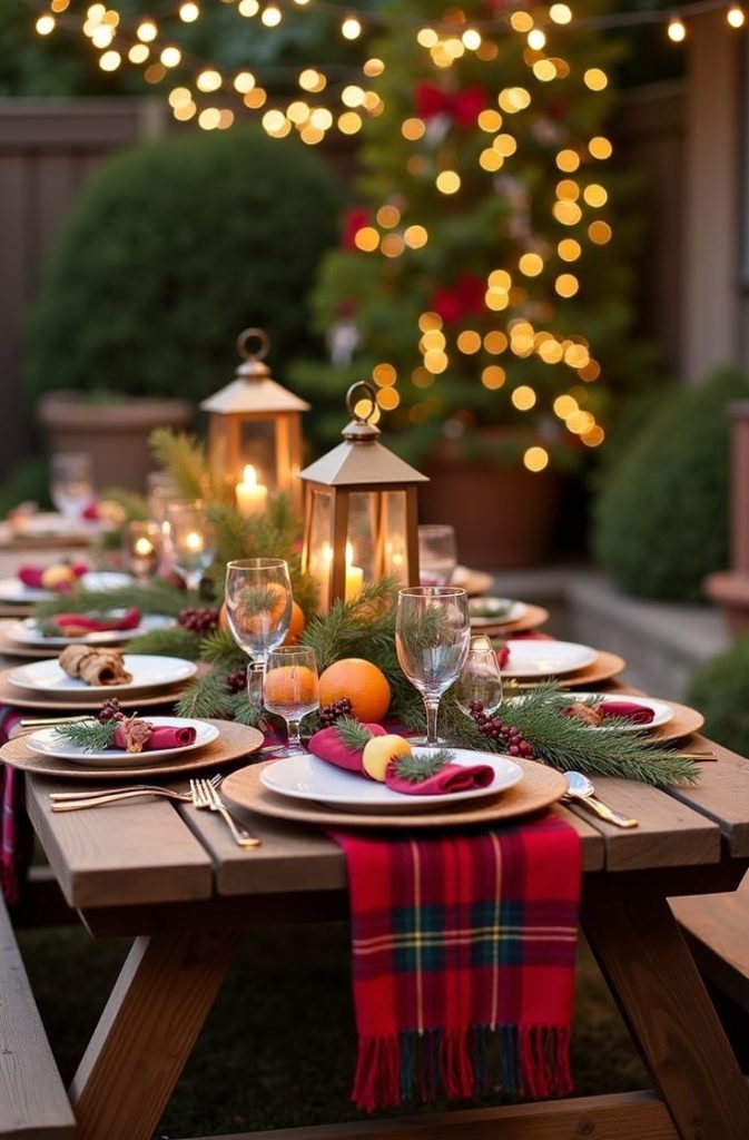  Romantic Candlelit Christmas Table Setting