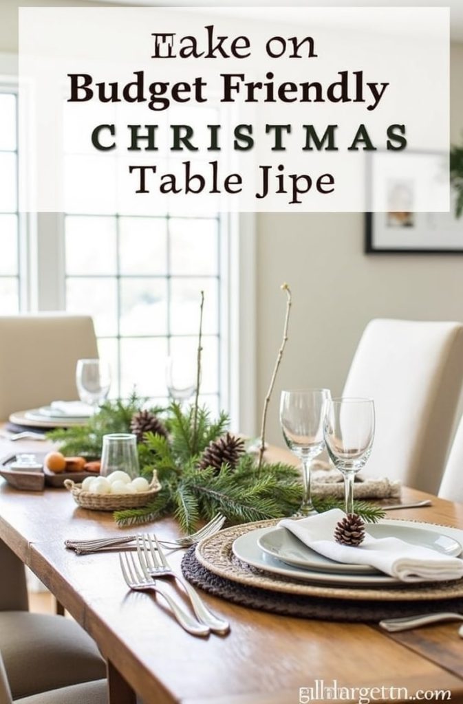 Rustic Christmas Table Decor with Natural Charm