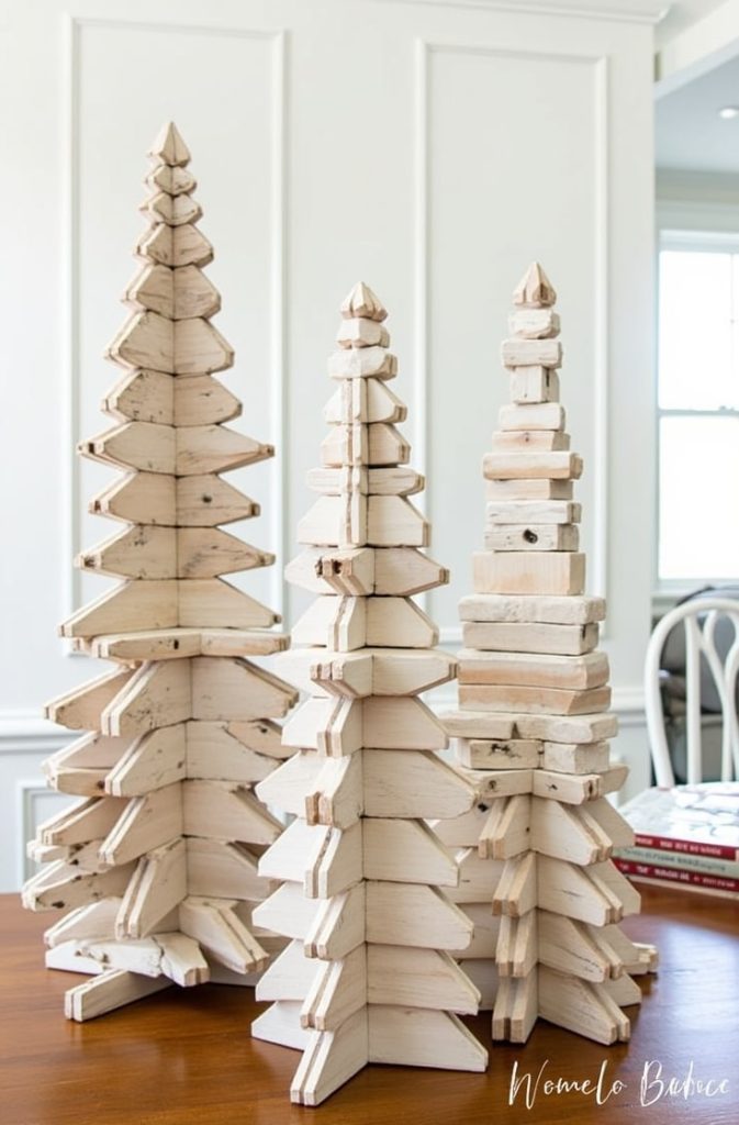 Rustic Wooden Christmas Centerpieces