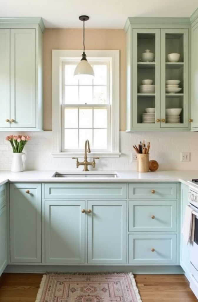 Soft Beige with Pastel Accents