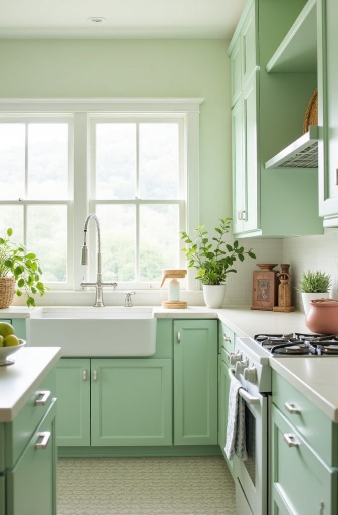 Soft Pastel Green for a Calm Ambiance