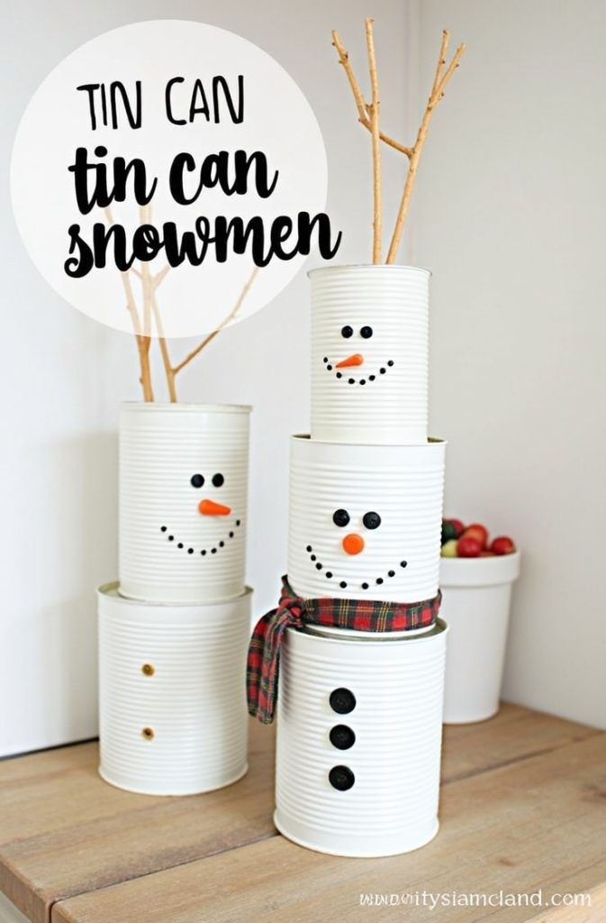 Tin Can Snowmen