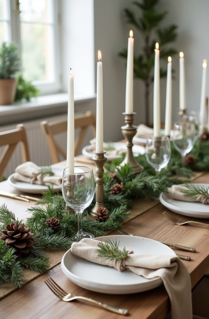 Vintage Christmas Table Setting with Nostalgic Details