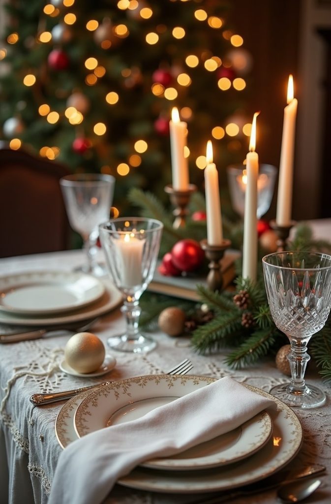 White Christmas Table Decor for a Winter Wonderland