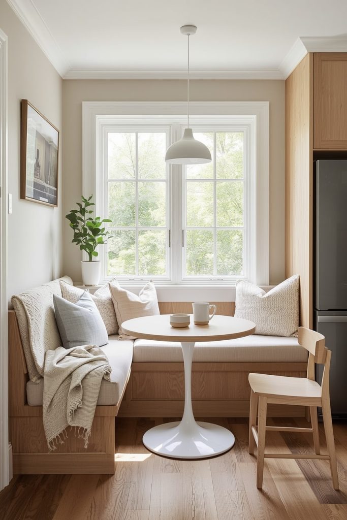 A Cozy Breakfast Nook Near a Window