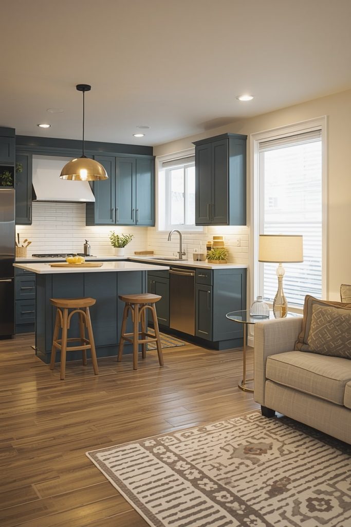 Compact Kitchen Living Room Design