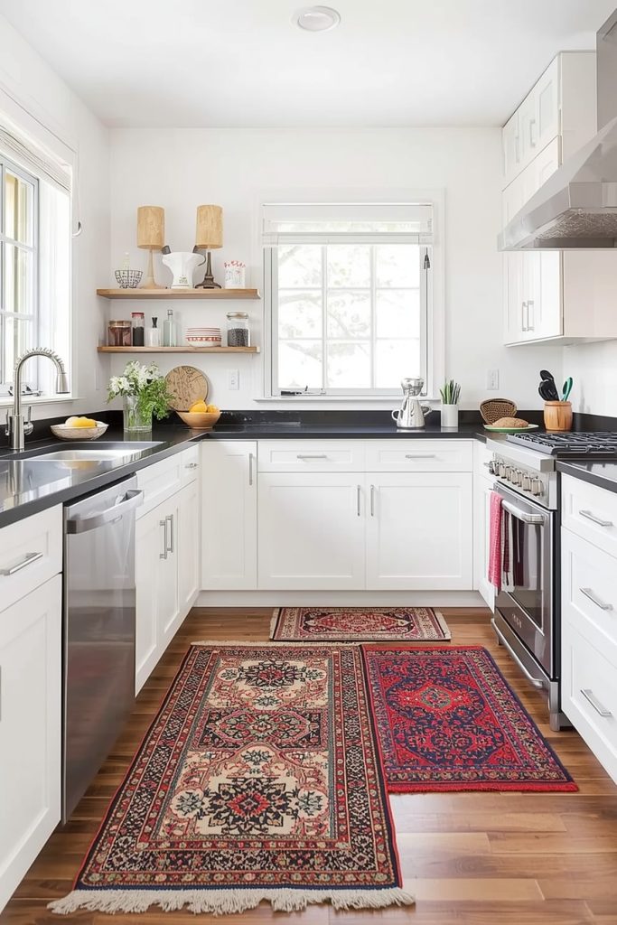 Contrast With Warm Wood Accents