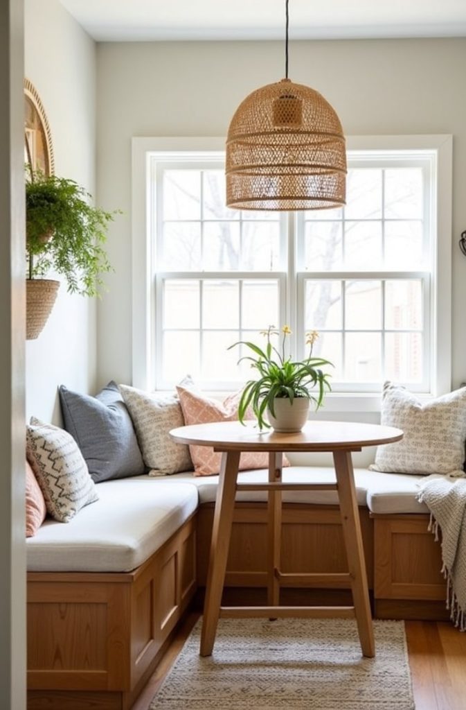 Cozy Dining Nook Ideas for Small Boho Kitchen Spaces