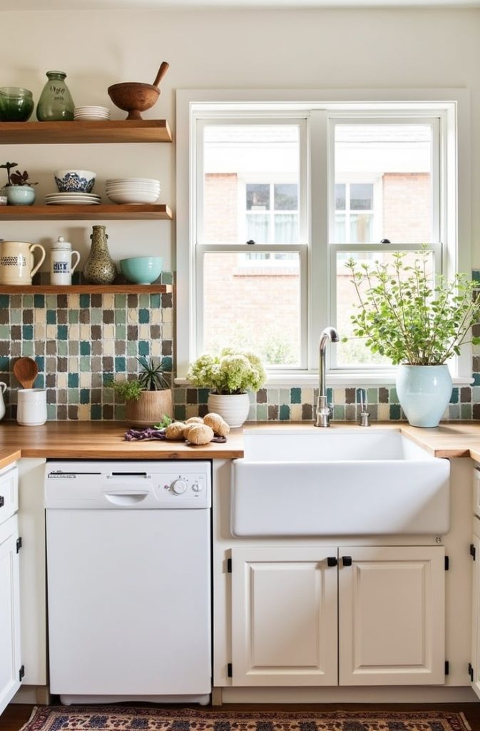 Create Character with Eclectic Kitchen Style and Decor Layers