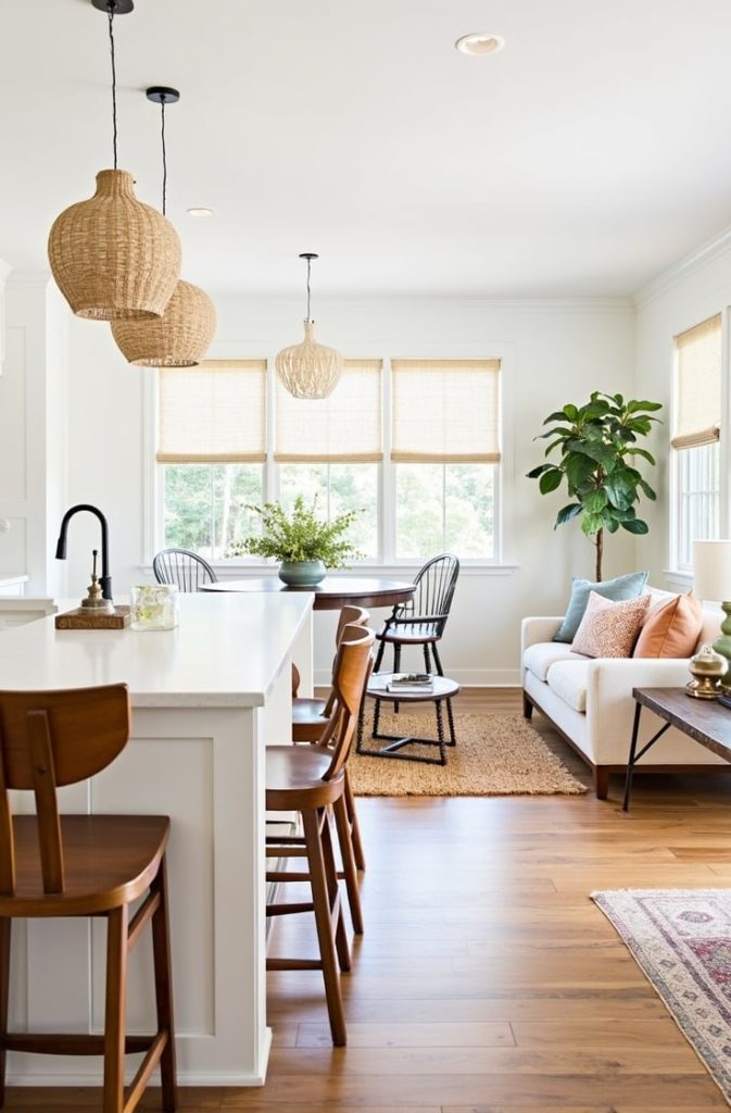 Define Spaces with Rugs and Lighting