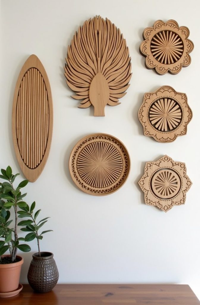 Display Handcrafted Wooden Art Pieces