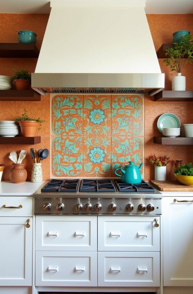 Hand-Painted Tiles with Colorful Boho Soul