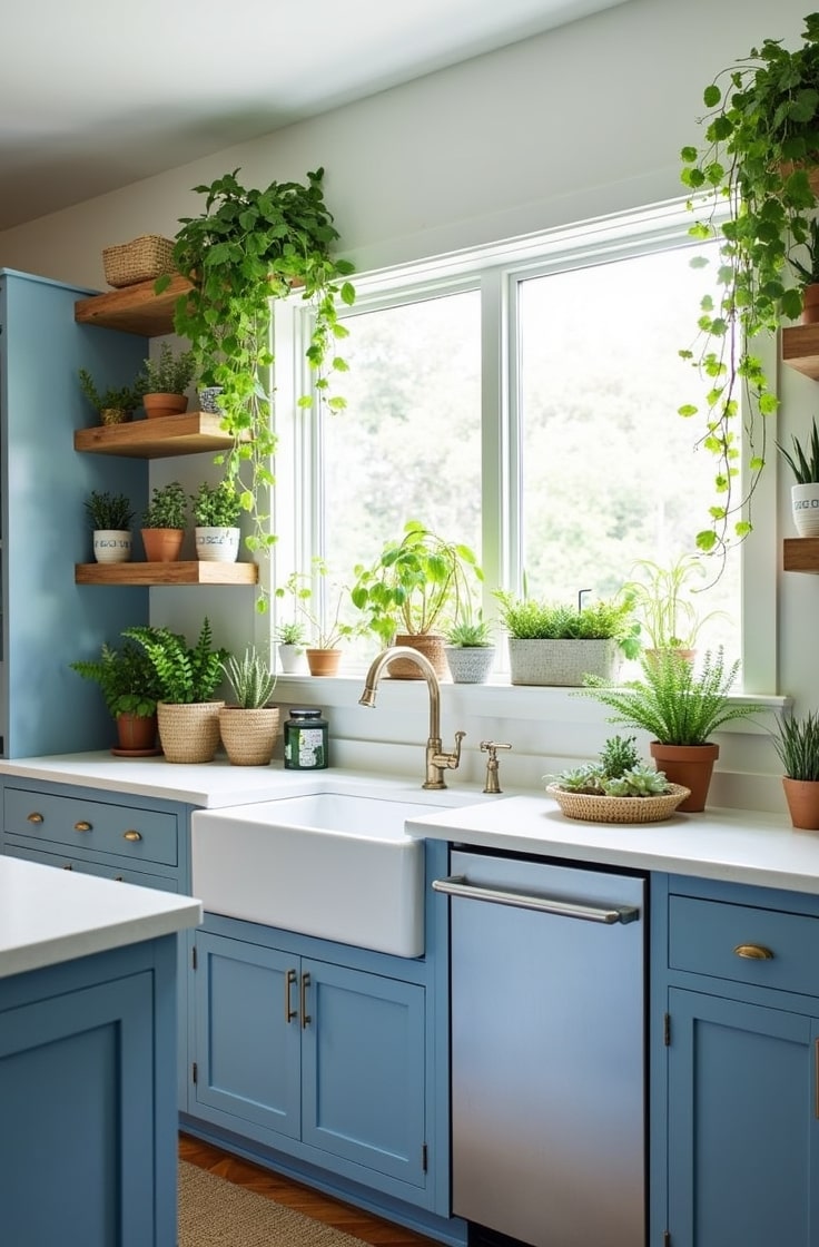 Incorporate Greenery to Complement Blue-min