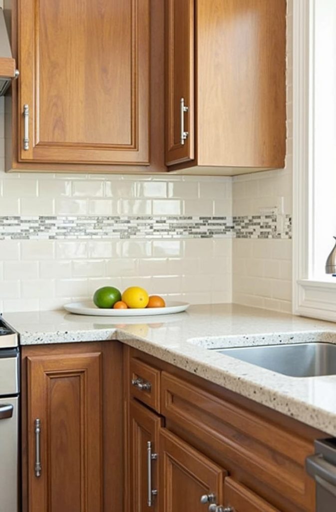 Light-Colored Backsplash for Visual Interest