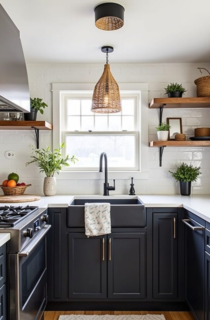 Matte Black Fixtures and Hardware for Drama