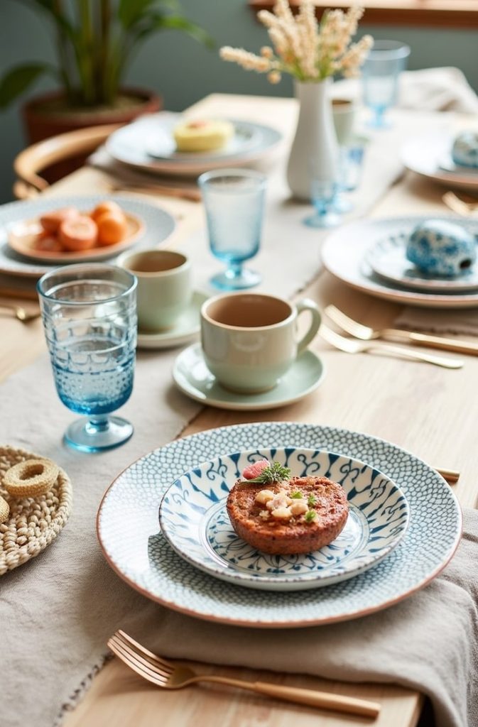 Mismatched Vintage Dinnerware and Eclectic Table Settings