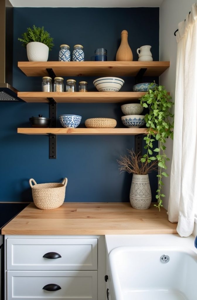  Navy Blue Accent Walls for a Bold Boho Statement