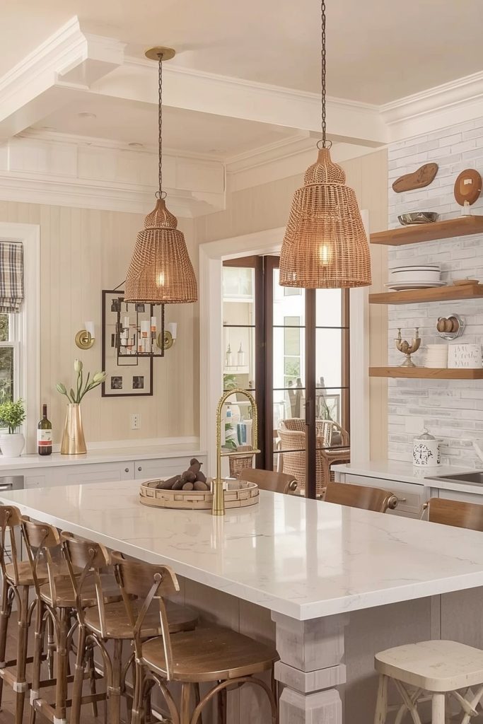  Rattan Pendant Lights for Natural Boho Kitchen Charm