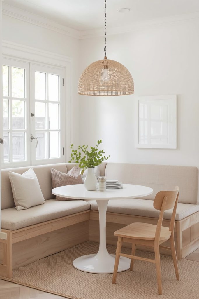 Scandinavian Banquette for Calm, Minimalist Comfort-min