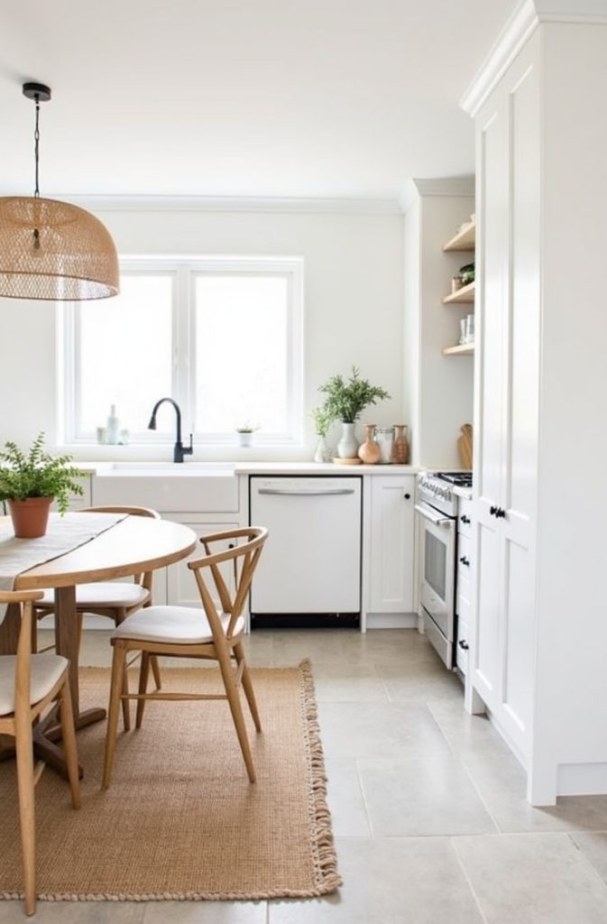 Soft Textiles & Jute Rug for Grounding the Space