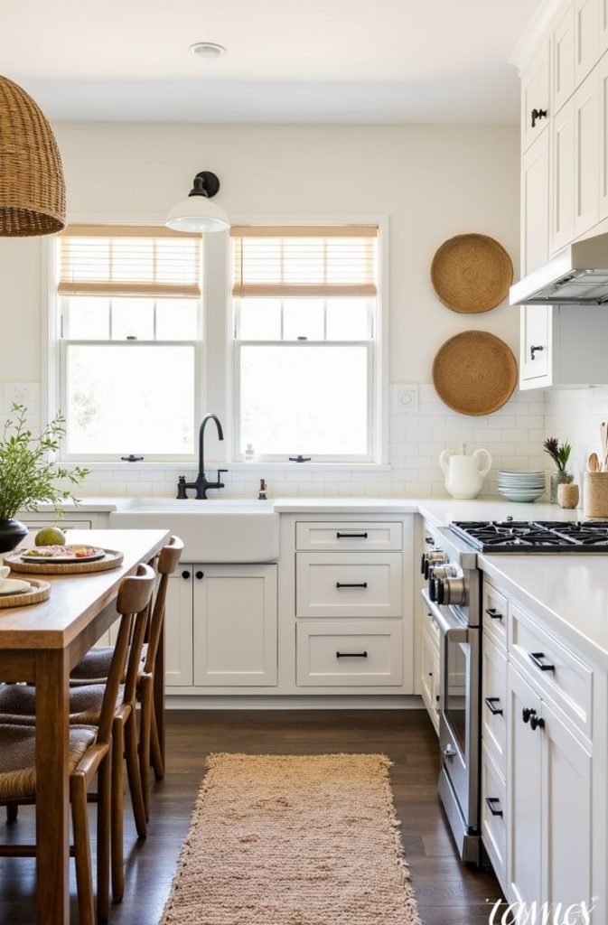 Use Woven Textures and Rattan Decor for Softness