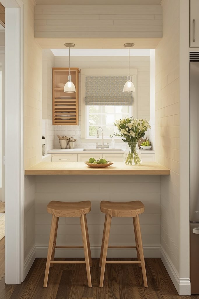 Wall-Mounted Kitchen Table for Ultra-Tight Spaces