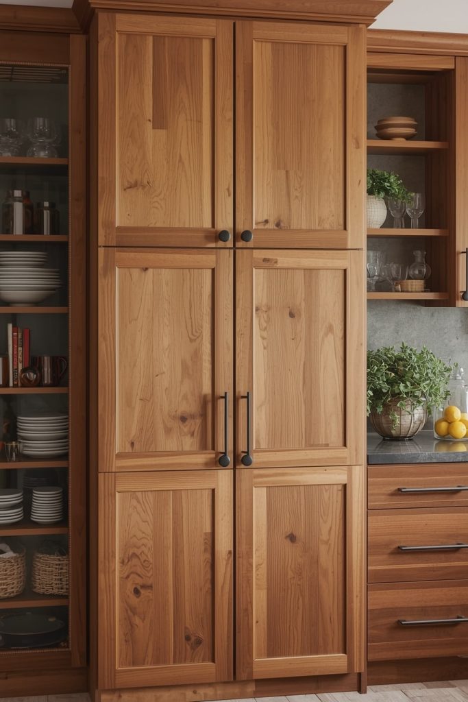 Wooden Kitchen Door Designs for Natural Warmth