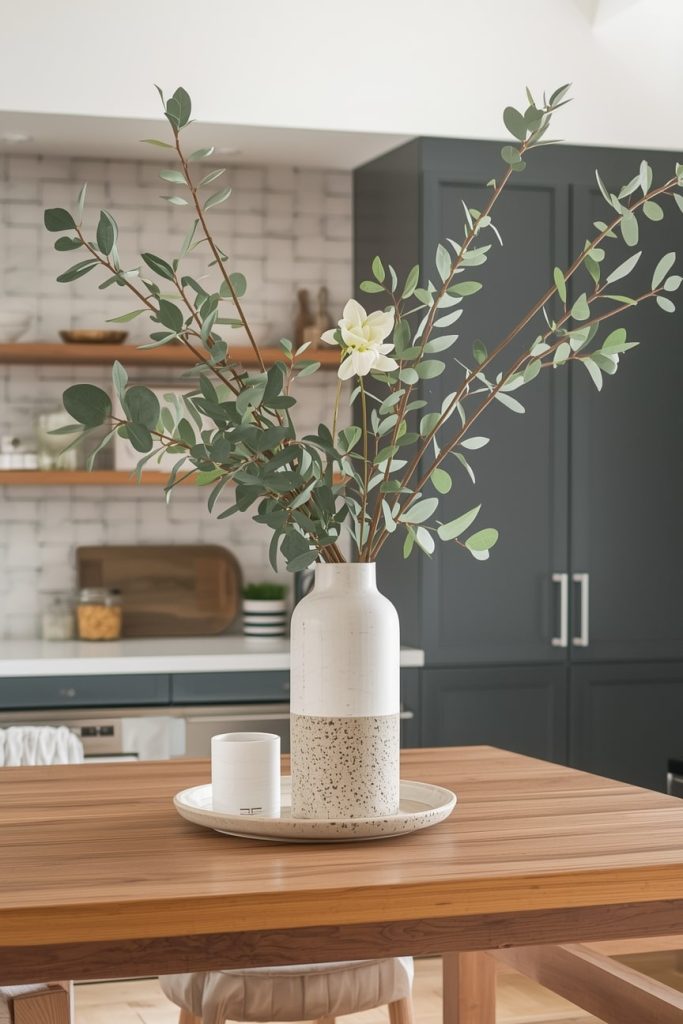 A Statement Vase for a Modern Kitchen Island Centerpiece