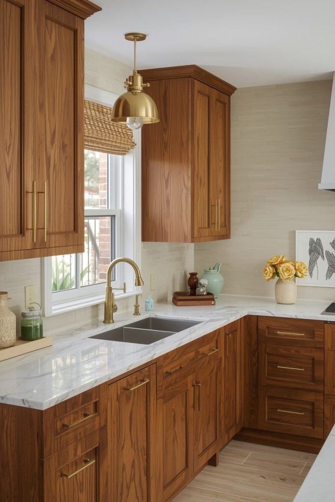 Avocado Green Kitchen With Vintage Personality