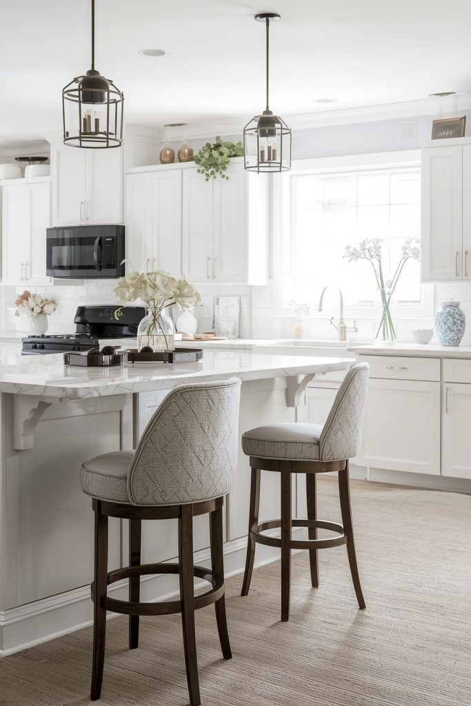 Backless Bar Stools to Maximize Space in Small Kitchens