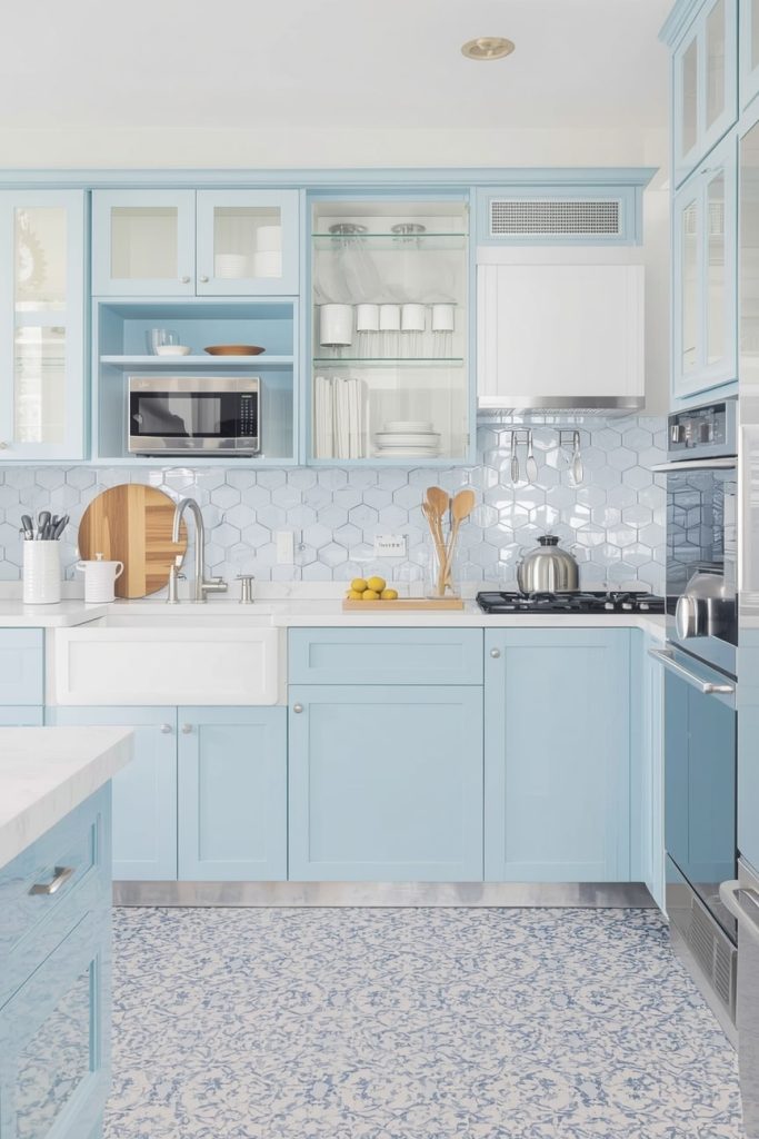 Blue Kitchen Backsplash Ideas for a Pop of Color