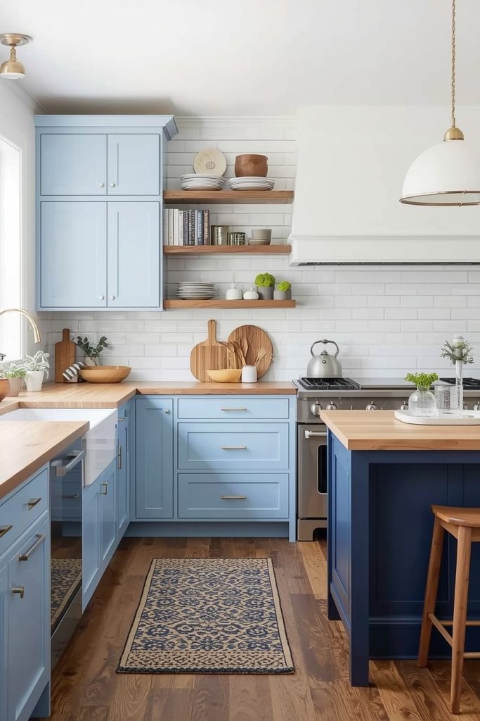 Blue and Grey Kitchen: Sophisticated and Modern