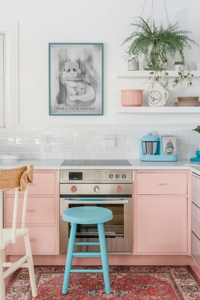 Bright Pastel Small Kitchen Ideas