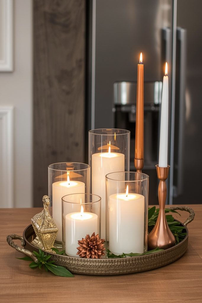 Candle Arrangements for Warm, Ambient Style