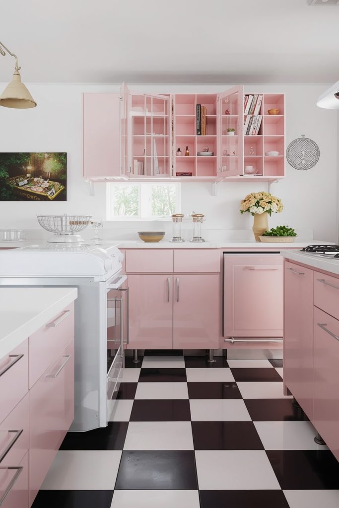 Checkerboard Flooring for Retro Vibes