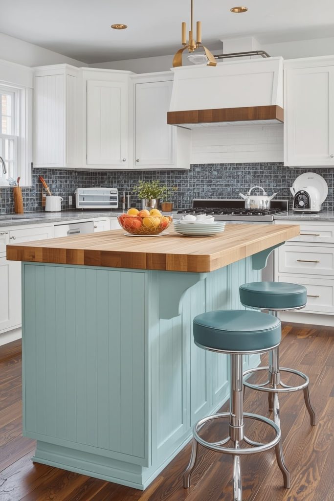 Checkerboard Kitchen Floor That Sets the Mood