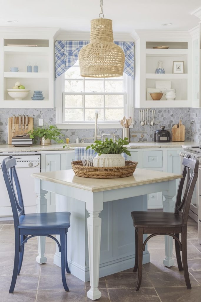 Classic Blue and White Country Kitchen